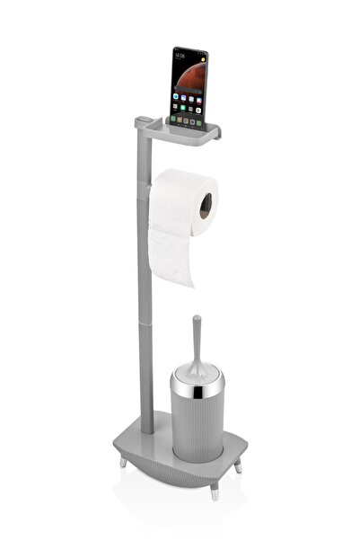 Miningaa Özel Tasarım Çok Fonksiyonlu Ayaklı Banyo Fırçalı Tuvalet Kağıtlığı ...