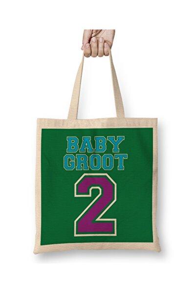 Baskı Dükkanı Baby Groot 2 Čuvari galaksije Tkanina Torba Dugačka Sa ručkom