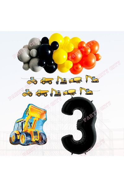 Party City مفهوم البناء تحت عنوان مجموعة الاحتفال بعيد ميلاد 3 سنوات