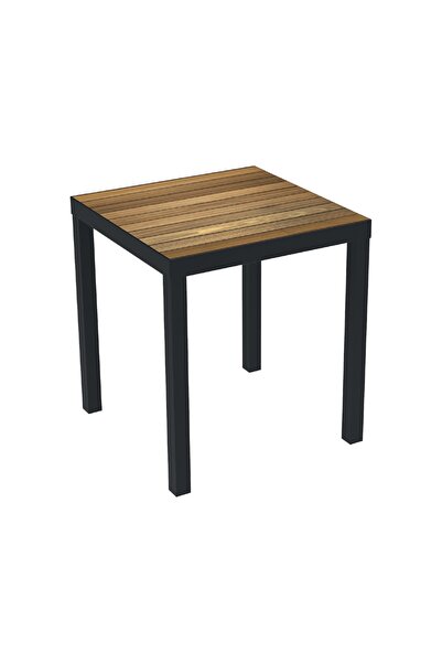 Aluseat Iroko Tablalı Alüminyum Masa 70x70