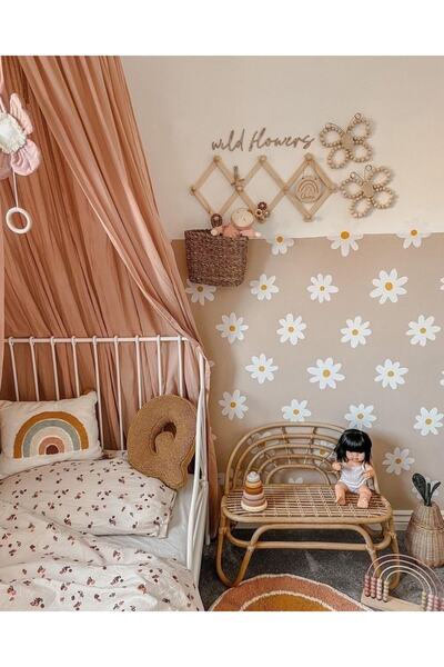 Think And Print Çocuk Odası Duvar Sticker Papatya Desen Modeli