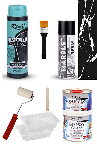 okulima Surface 500cc Antrasit Selfy Decor Glossy Glass 200+100grbalkon,teras...