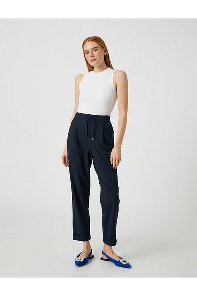 Koton Comfortable Trousers with Tie Waist and Pocket