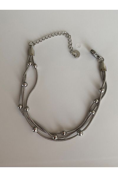Owentis Steel Silver 3 Row Heel Vienna Bracelet - Non-darkening-