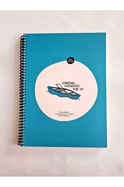 KESKİN COLOR Feeling Things 18.5x25 80 Sheets Spiraled Paper Cover Lined Notebook