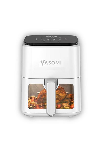 Yasomi Y35 White 1350w 3.5 Liter Glass Airfryer Fryer (Türkiye Guaranteed)