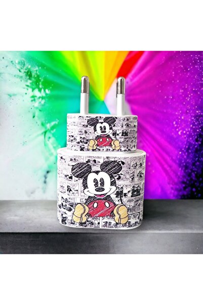 fırsatlar diyarı Iphone 20w Şarj Aleti Kaplama Stickerı - Mickey Mouse - Miki...