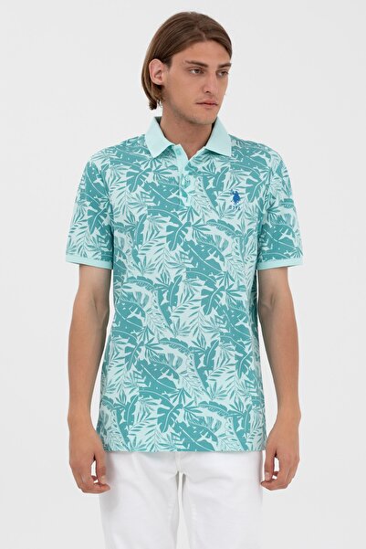 U.S. Polo Assn. ΒΑΣΗ. Polo Assn. Ανδρικό μπλουζάκι Polo Nile Green 100% βαμβά...