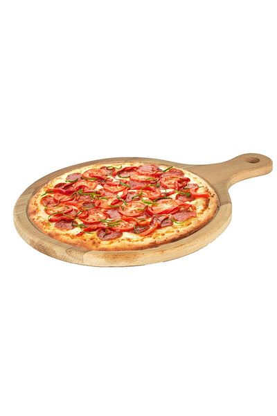 BO GIYIM Pizza Presentation Plate - Solid Wood Hornbeam