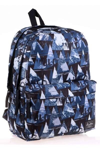 KAUKKO Nature Lacivert Mountain Чоловічий шкільний та повсякденний рюкзак для хлопчиків