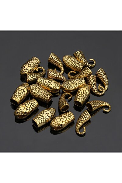 ElifceByÖzlem Snake Head Prisoner And Leather Sealing Gold 7 Mm