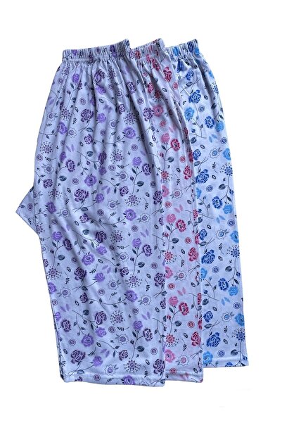 urumbay 3 قطع كبيرة الحجم شبكية نسائية من القطن الممشط تحت الركبة منقوشة كابري