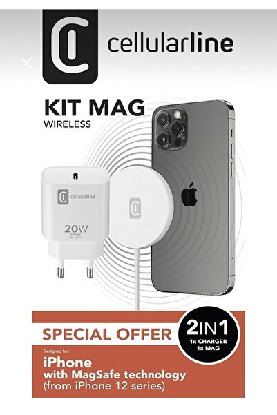 Cellular Line Cellularline Kit Mag Wireless Kablosuz Şarj Aleti