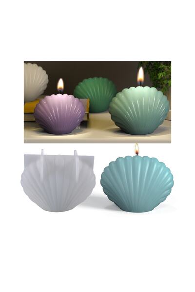 Getshop Alışveriş Pazarı Epoksi Silikon Büyük Deniz Kabuğu Kalıbı ve Sabun Mu...
