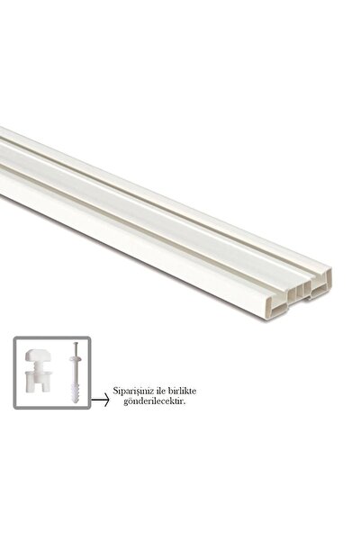FIRAT perde rayı korniş 2 raylı 2 li korniş (0,5 METRE)