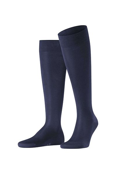 FALKE Herren Kniestrümpfe - Tiago, Socken, Bio-Baumwolle, Logo, lang, einfarbig