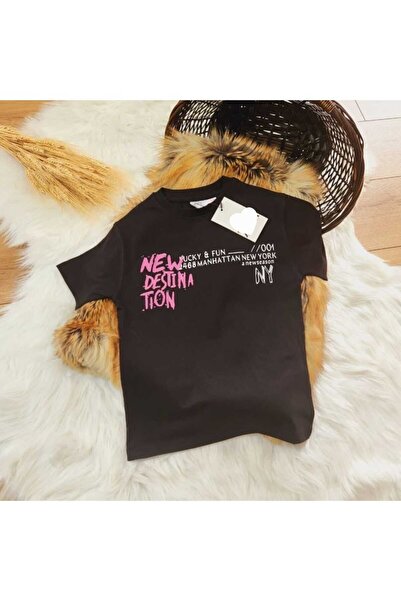 Kız Çocuk Yazılı T-Shirt