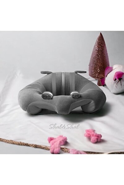 Shal&Shal مقعد أطفال رمادي، وسادة دعم لجلوس الأطفال