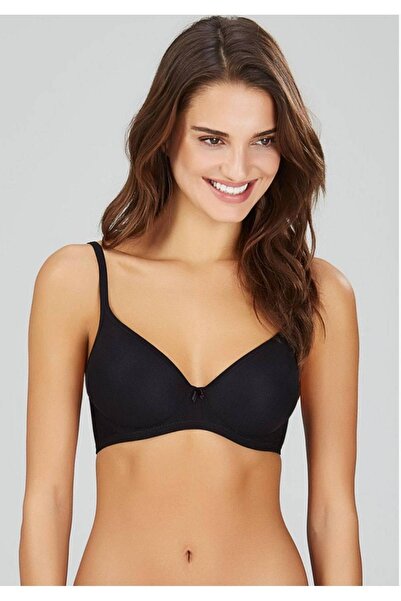 Kom Soft Covered Seamless Black Bra New Season