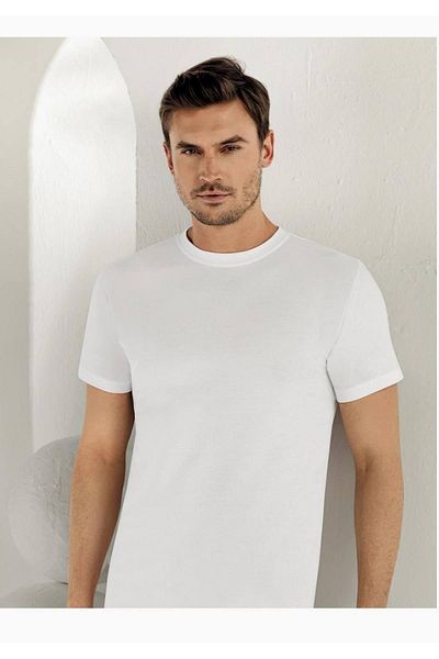 Şahinler Ανδρικά εσώρουχα New Season - Κοντό μανίκι, Crew Neck, Χτενισμένο βαμβάκι, 2 Οικονομική Συσκευασία