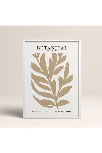 HOMEPACK Tablou cu rame din lemn alb Poster cu rame Decor artistic modern de perete (FLOWER259-WHITE-40X60)