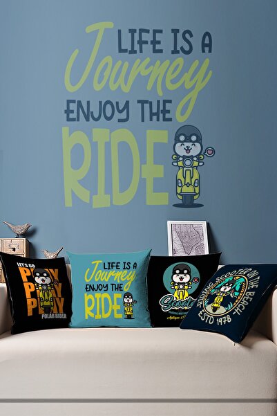 Moud's Husă de pernă din piele de căprioară, imprimată pe două fețe, cu model...