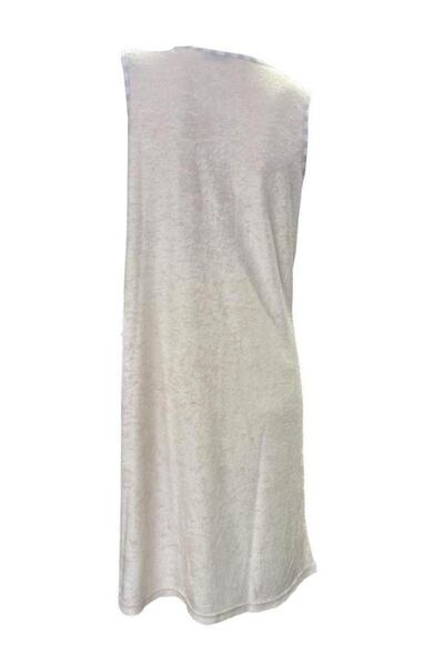 Ciciten 23003 فستان منشفة بدون أكمام بأزرار فستان الشاطئ