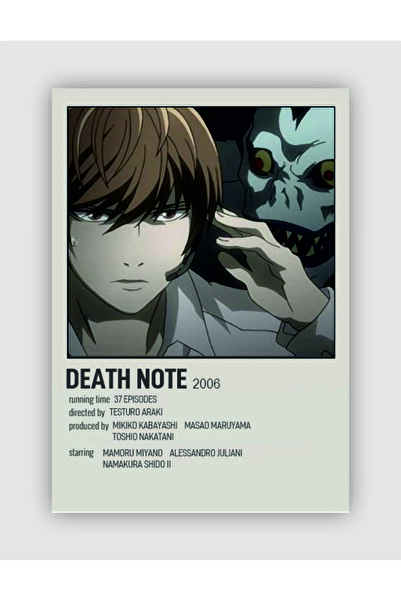 fırsatlar diyarı Death Note Anime Info Card Card de informații Poster minimalist