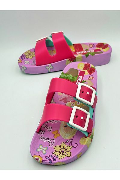 GEZER Princess Patterned Girl's Slippers (Buy 1 Size Larger)