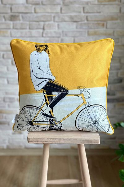 SWITA Double Sided Special Design Raschel Knitted Fabric Throw Pillow Cover 43x43