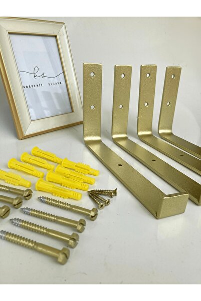 Karadeniz Dizayn Gold 4lü Raf Ayağı/raf Aparatı '' 20cm '' Derinliğinde Rafla...