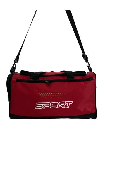 Unisex Kırmızı Ayakkabı Bölmeli Spor Seyahat Ve Fitness Çantası