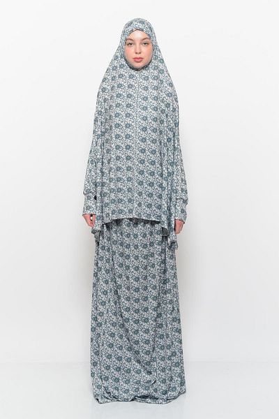 Altobeh Πρακτικό φόρεμα προσευχής Hijab Lycra με μανίκια νυχτερίδας με μοτίβο ήλιου 992-0330