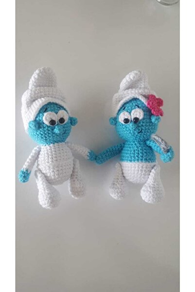 ŞİRİNLER Uykucu Ve Süslü şirin Organik oyuncak (el Örgüsüdür)