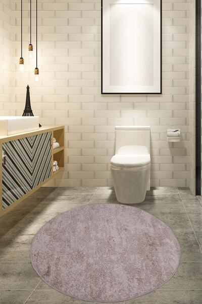 Teksev Nova Mink Στρογγυλό χαλί μπάνιου 100x100 cm Αντιολισθητικό χαλάκι μπάν...