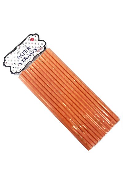 Chuva Paper Straws Orange 25 Pieces