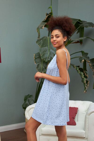 LILIAN Φόρεμα Hippy Blue Beach