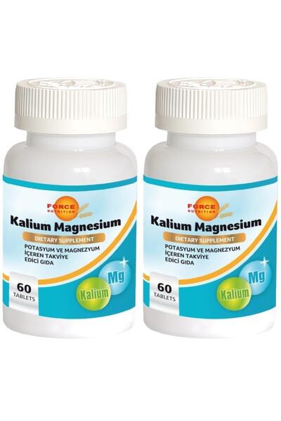 Force Nutrition 2x60 قرص كاليوم مغنيسيوم - مغنيسيوم بوتاسيوم