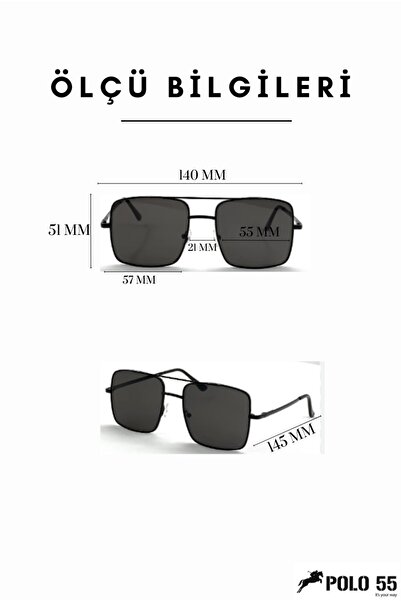 Polo55 Gold-black Pilot Model Women's Sunglasses