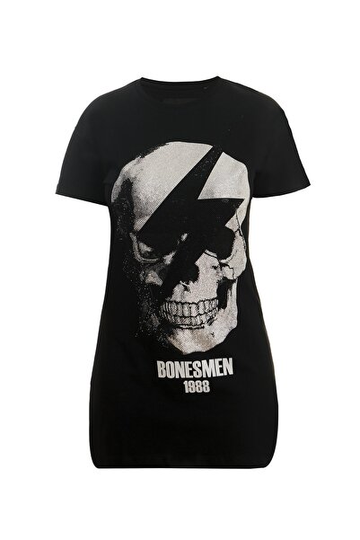 BONESMEN T-shirt Kısa Elbise "parlayan Kurukafa"