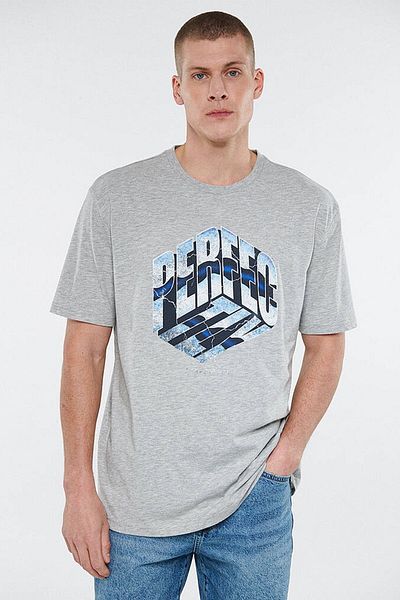 Mavi Men's Perfectly Printed Gray T-Shirt0611384-80196