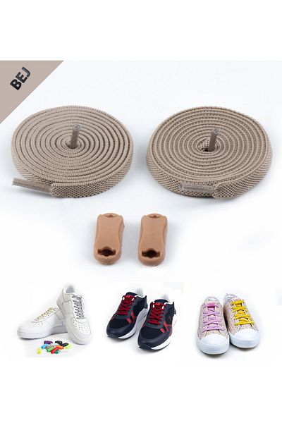 AiryFooT Beige New Generation Takbırak Elastic Lacing