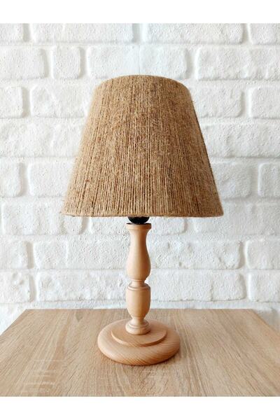 RETRO NOW Perge Natural Ahşap Ayaklı Abajur