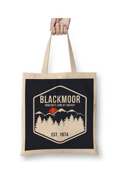 Baskı Dükkanı Υφασμάτινη τσάντα Blackmoor Arnesons Land Of Fantasy με μακριά λαβή