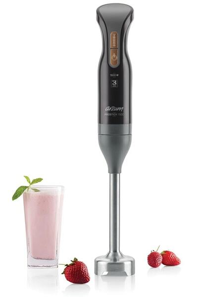 Arzum طقم خلاط يدوي بروستيك مريح 1500 واط أسود - AR1014