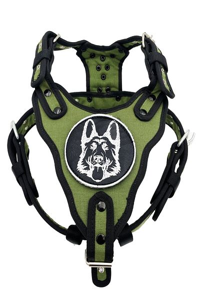 Tasma Market Khaki K9 German Shepherd Dog Chest Collar Breast Collar