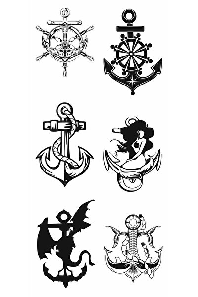 Queentrend Trendonline Denizci Geçici Vücut Dövmesi