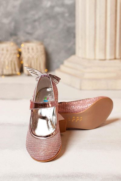 MİNİ WOMEN Pantofi cu toc pentru fete Butterfly Pink