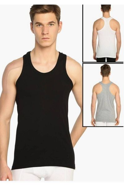 Tutku Men&#39;s Elastane (lycra) Sports Undershirt 6 Pack Mixed New Season