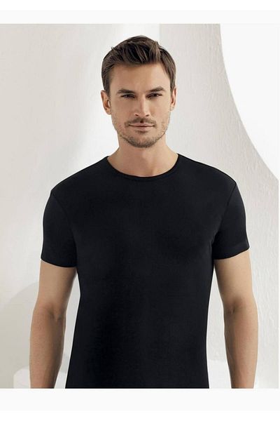 Şahinler Short Sleeve Crew Neck Ribbed Undershirt New Season (6 Pieces Economical Package)